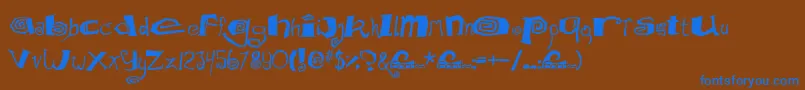Mathd Font – Blue Fonts on Brown Background