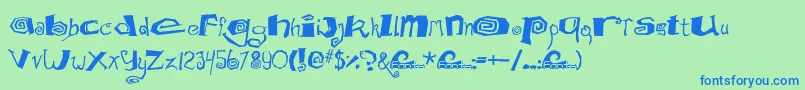 Mathd Font – Blue Fonts on Green Background