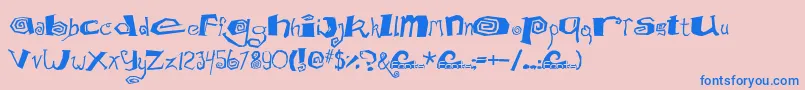 Mathd Font – Blue Fonts on Pink Background