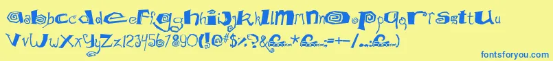 Mathd Font – Blue Fonts on Yellow Background