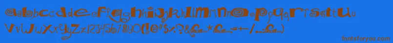 Mathd Font – Brown Fonts on Blue Background