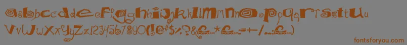 Mathd Font – Brown Fonts on Gray Background