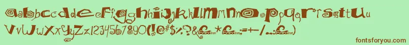 Mathd Font – Brown Fonts on Green Background