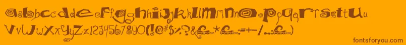 Mathd Font – Brown Fonts on Orange Background