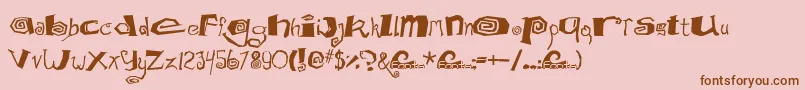 Mathd Font – Brown Fonts on Pink Background