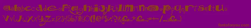 Mathd Font – Brown Fonts on Purple Background