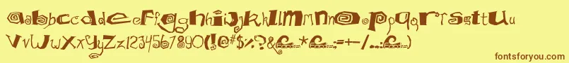 Mathd Font – Brown Fonts on Yellow Background