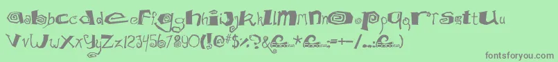 Mathd Font – Gray Fonts on Green Background