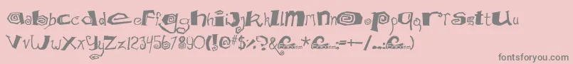 Mathd Font – Gray Fonts on Pink Background
