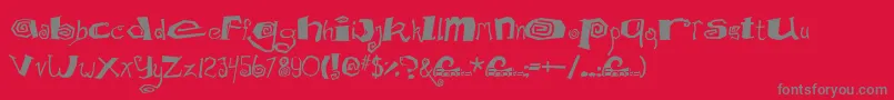 Mathd Font – Gray Fonts on Red Background