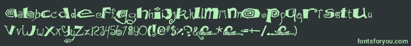 Mathd Font – Green Fonts on Black Background