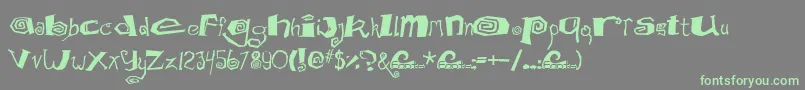 Mathd Font – Green Fonts on Gray Background