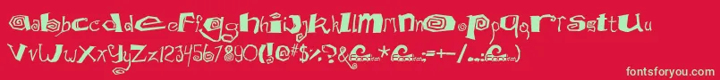 Mathd Font – Green Fonts on Red Background