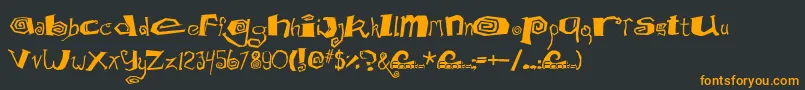 Mathd Font – Orange Fonts on Black Background