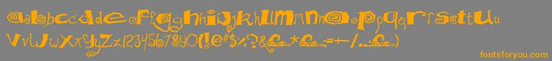 Mathd Font – Orange Fonts on Gray Background