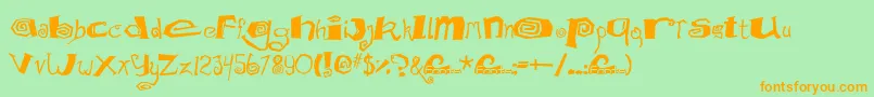 Mathd Font – Orange Fonts on Green Background