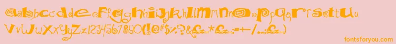 Mathd Font – Orange Fonts on Pink Background