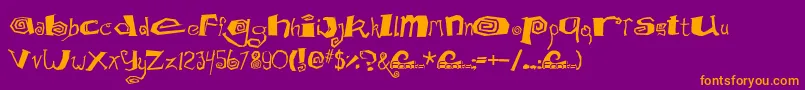 Mathd Font – Orange Fonts on Purple Background