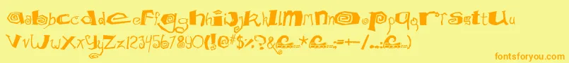 Mathd Font – Orange Fonts on Yellow Background