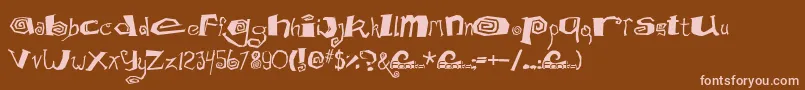 Mathd Font – Pink Fonts on Brown Background