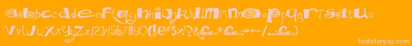 Mathd Font – Pink Fonts on Orange Background