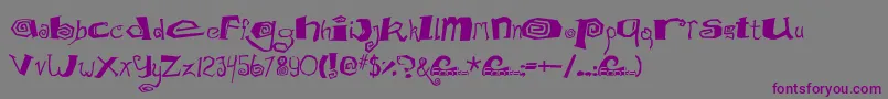 Mathd Font – Purple Fonts on Gray Background