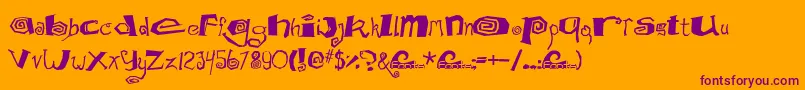Mathd Font – Purple Fonts on Orange Background