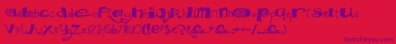 Mathd Font – Purple Fonts on Red Background