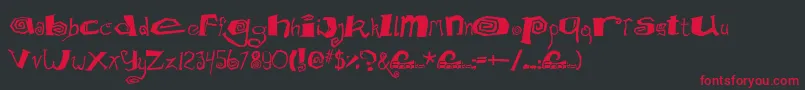 Mathd Font – Red Fonts on Black Background