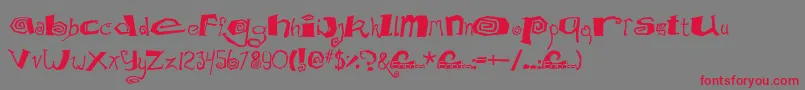 Mathd Font – Red Fonts on Gray Background
