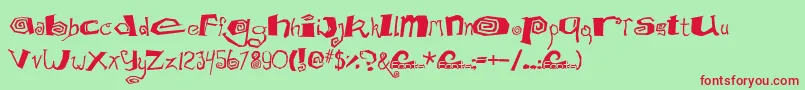 Mathd Font – Red Fonts on Green Background