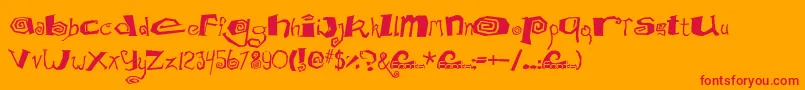 Mathd Font – Red Fonts on Orange Background