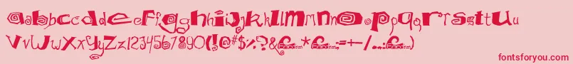 Mathd Font – Red Fonts on Pink Background