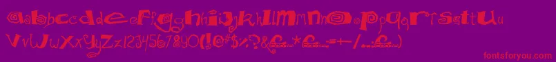 Mathd Font – Red Fonts on Purple Background