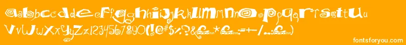 Mathd Font – White Fonts on Orange Background