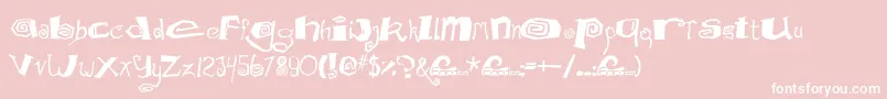 Mathd Font – White Fonts on Pink Background