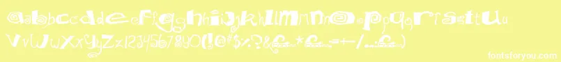 Mathd Font – White Fonts on Yellow Background