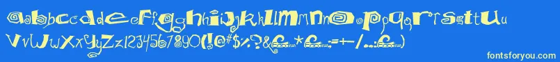 Mathd Font – Yellow Fonts on Blue Background