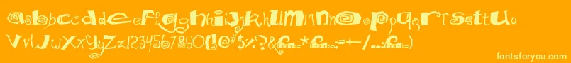 Mathd Font – Yellow Fonts on Orange Background