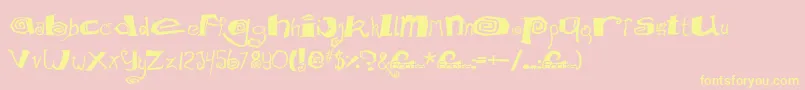 Mathd Font – Yellow Fonts on Pink Background