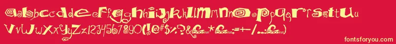 Mathd Font – Yellow Fonts on Red Background