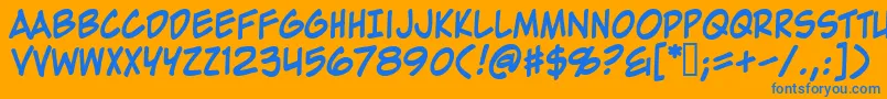 ZapRaygunV2.0 Font – Blue Fonts on Orange Background