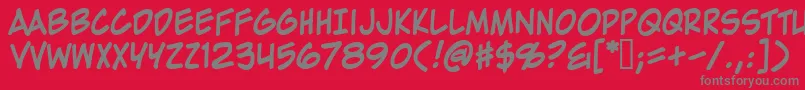 ZapRaygunV2.0 Font – Gray Fonts on Red Background