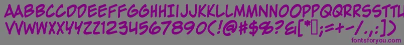 Шрифт ZapRaygunV2.0 – фиолетовые шрифты на сером фоне