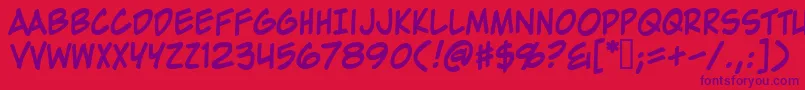 ZapRaygunV2.0 Font – Purple Fonts on Red Background