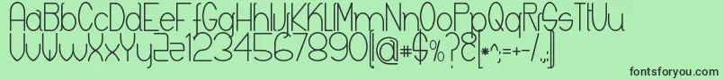 フォントKeyla – 緑の背景に黒い文字