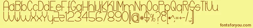 Keyla Font – Brown Fonts on Yellow Background