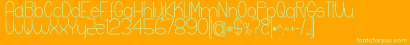 Keyla Font – Green Fonts on Orange Background