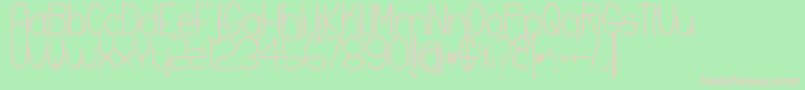 フォントKeyla – 緑の背景にピンクのフォント