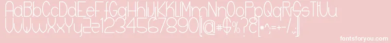 フォントKeyla – ピンクの背景に白い文字